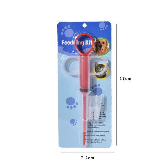 Pet Pill Plunger Popper for Small Cat and Dog Soft Tipped Injection Pusher for Animal Pills Liquid Capsule Medicine Feeding Tool